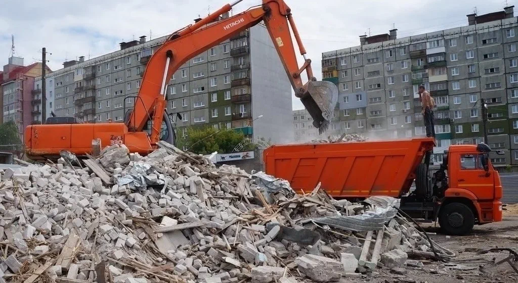 Профессиональный вывоз строительного мусора в Новомосковске в октябре