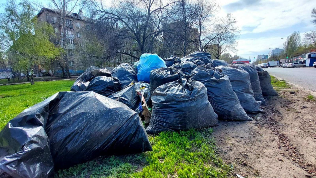 Вывоз и утилизация мусора после субботника в Новомосковске в октябре